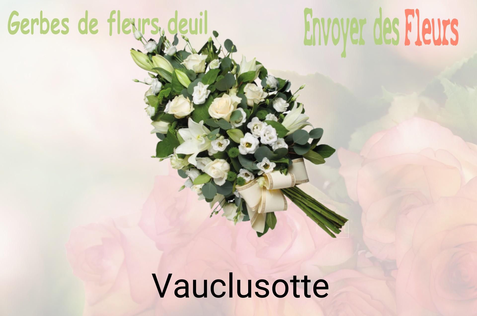 Gerbe de fleurs de deuil livrée à Vauclusotte